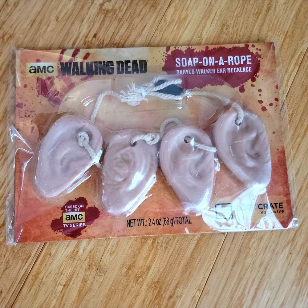 The Walking Dead Soap on a Rope Daryl's Walker Ear Necklace Loot Crate New AMC